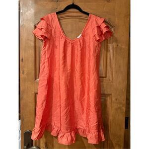 Club Monaco Silk Ruffle Sleeve Dress - Size 8